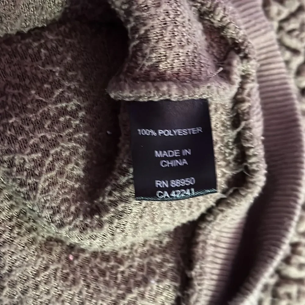 Cozy Zoe Women's Furry Pullover Hoodie Brown Size Medium with Teddy Bear Ears